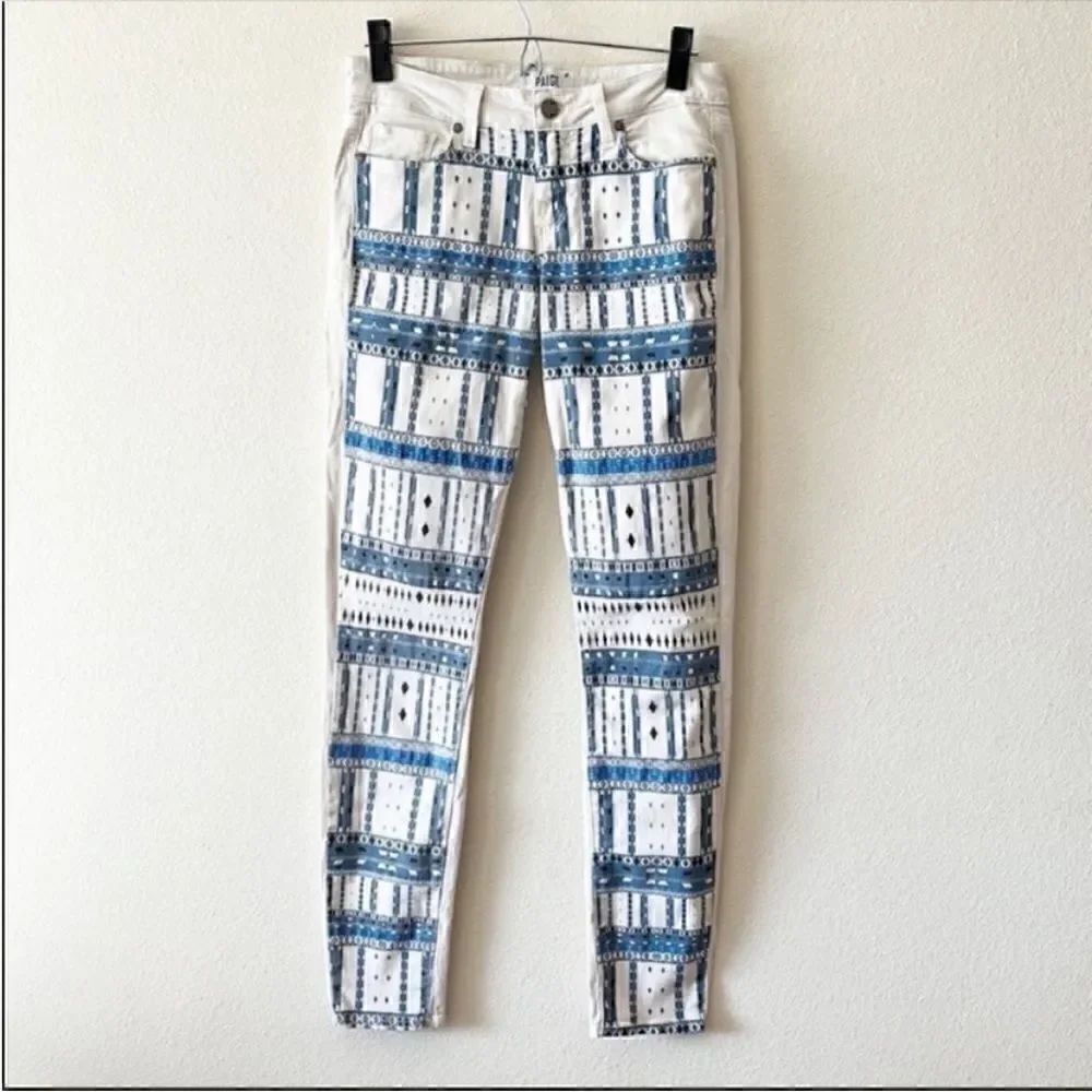PAIGE Ikat Print Emily Ultra Skinny Jeans
